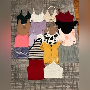 24Pc Set Crop Tops + Shirts